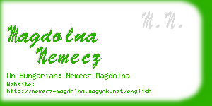 magdolna nemecz business card